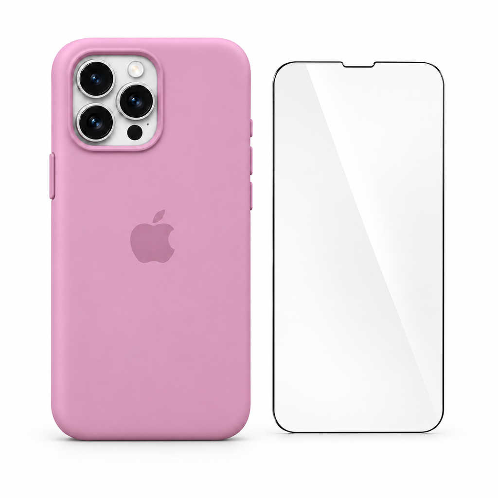Combo funda de silicona + vidrio autoaplicable