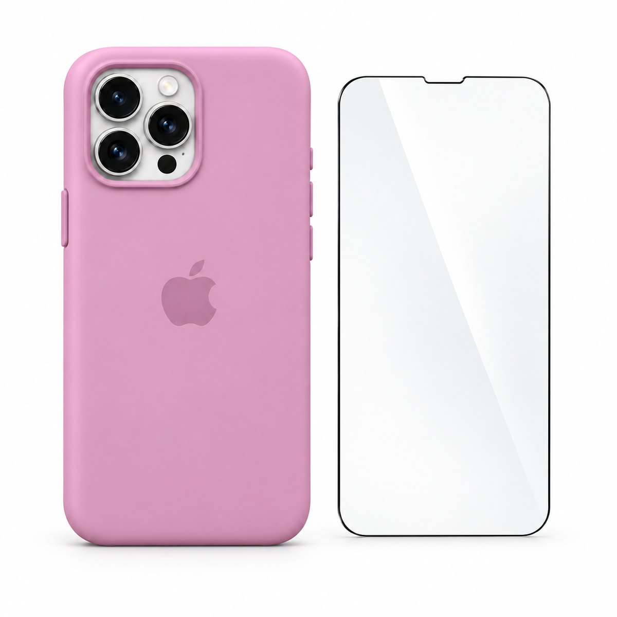 Combo funda de silicona + vidrio autoaplicable