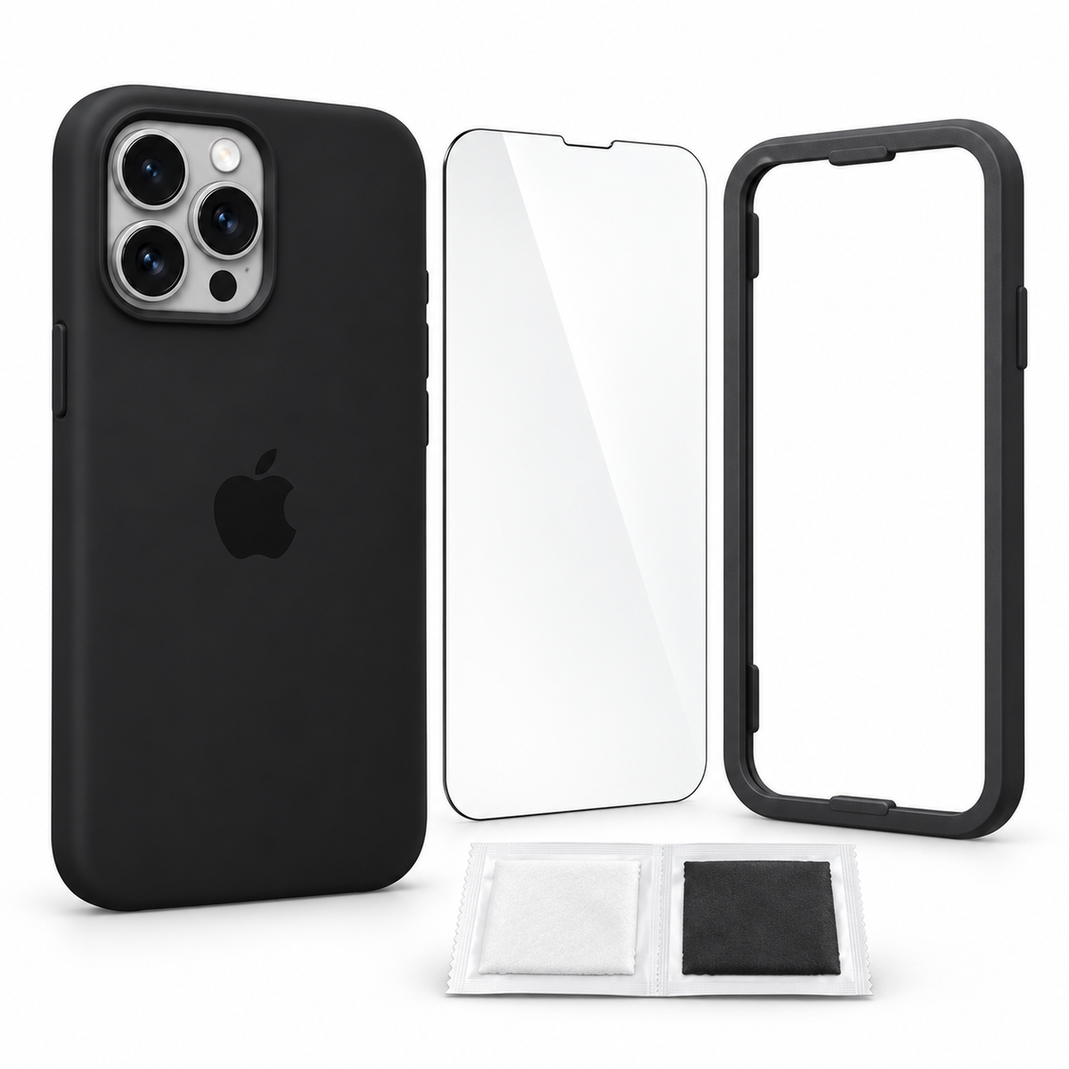 Combo funda de silicona + vidrio autoaplicable